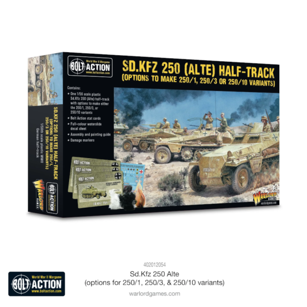 Sd.Kfz 250  (Alte) Half-Track (Para montar versiones 250/1, 250/3 & 250/10) Bolt  Action
