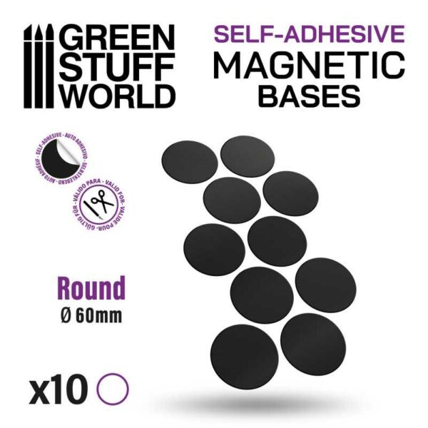 Round  Magnetic Sheet SELF-ADHESIVE - 60mm