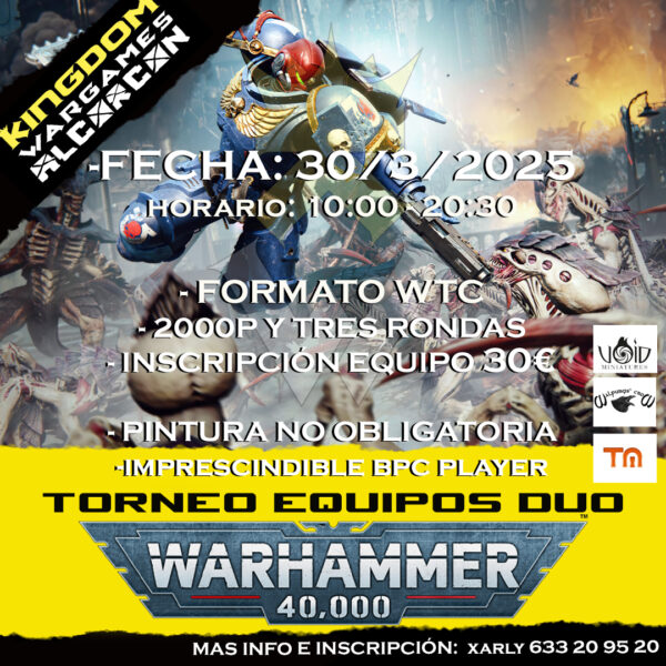 Torneo  Equipos Duo W40K 30/3/2025 KINGDOM ALCORCON