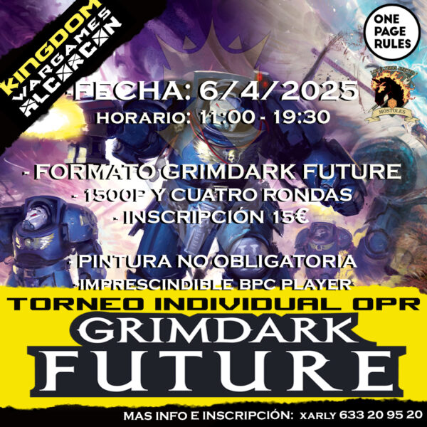 Torneo OPR  Grimdark Future 6/4/2025 KINGDOM ALCORCON