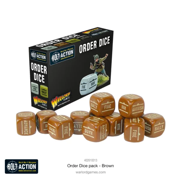 Bolt Action:  Orders Dice Pack - Brown