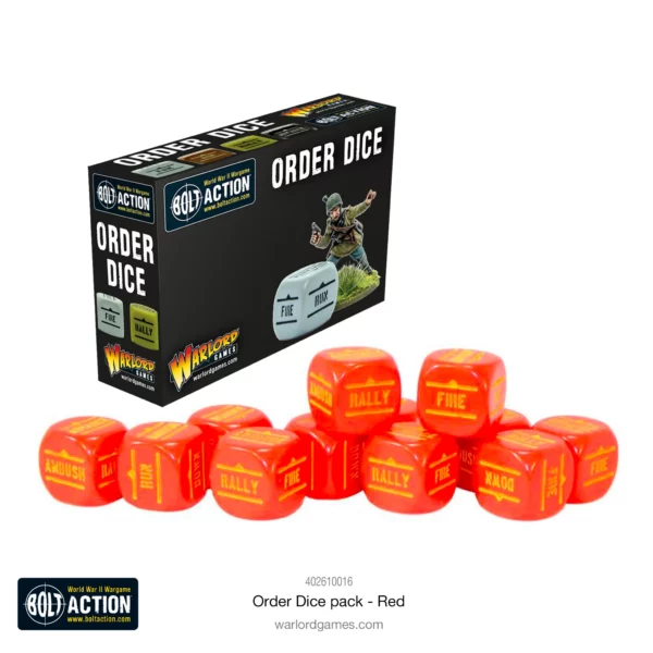Bolt Action:  Orders Dice Pack - Red