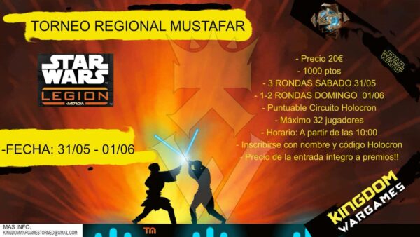 TORNEO REGIONAL de Star Wars Legion 31/05 y 1/06